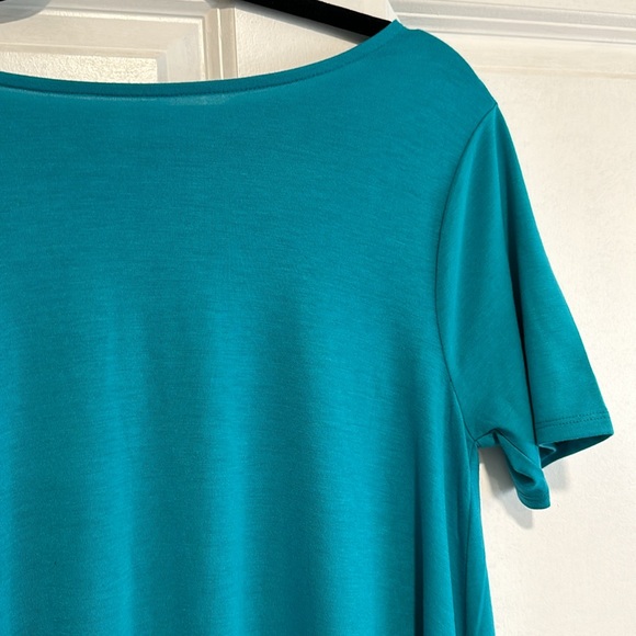 NWOT Allie Short Sleeve Jersey A-Line Blue Dress - Picture 3 of 7
